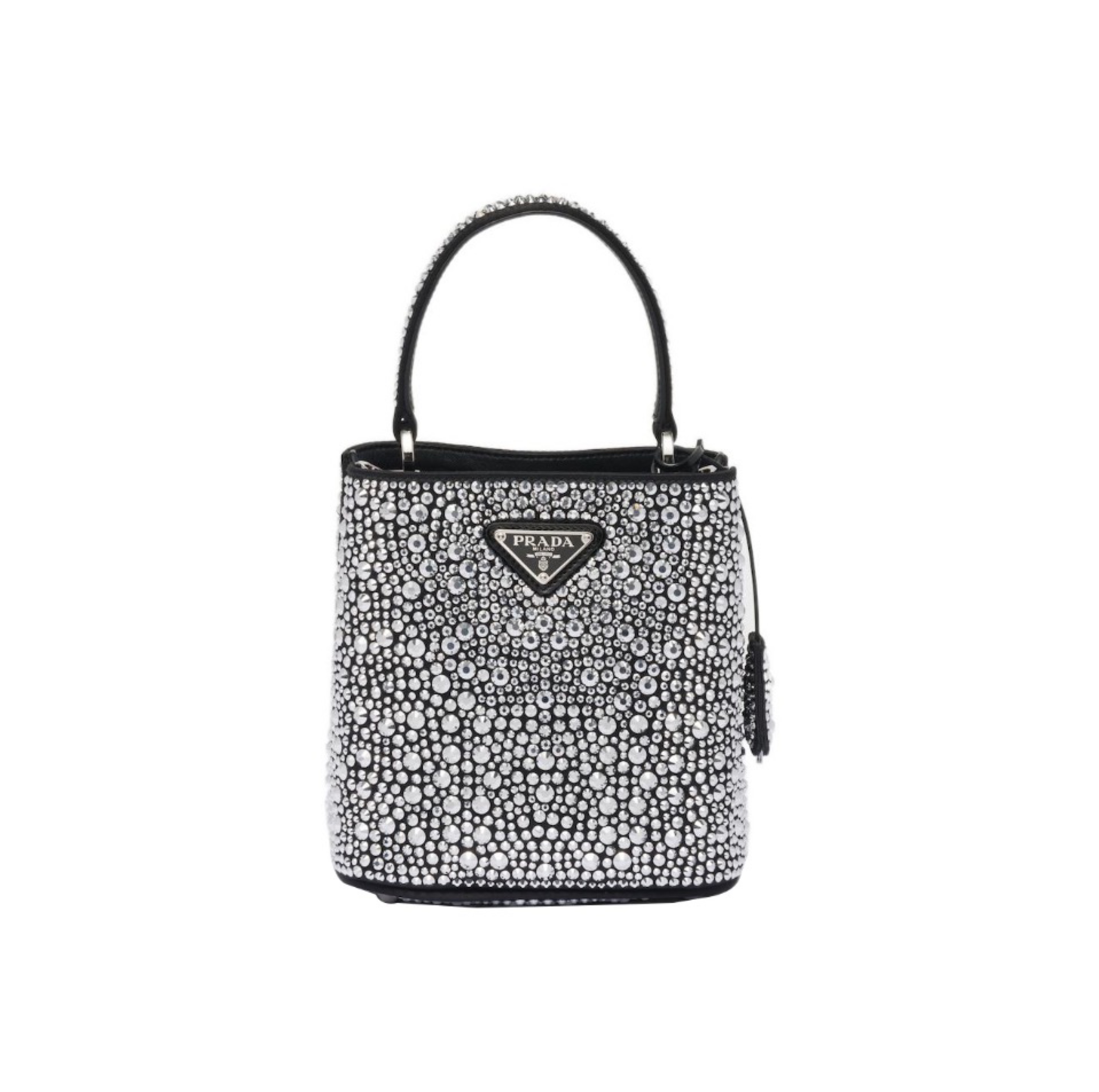 Prada Panier Crystal Tote Shoulder Messenger Bag