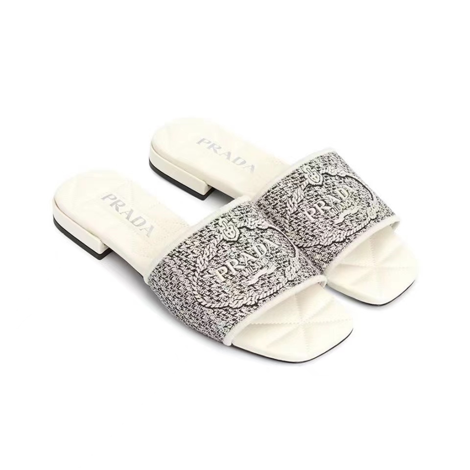 Prada Comfortable Flip-Flops Slide Sandal