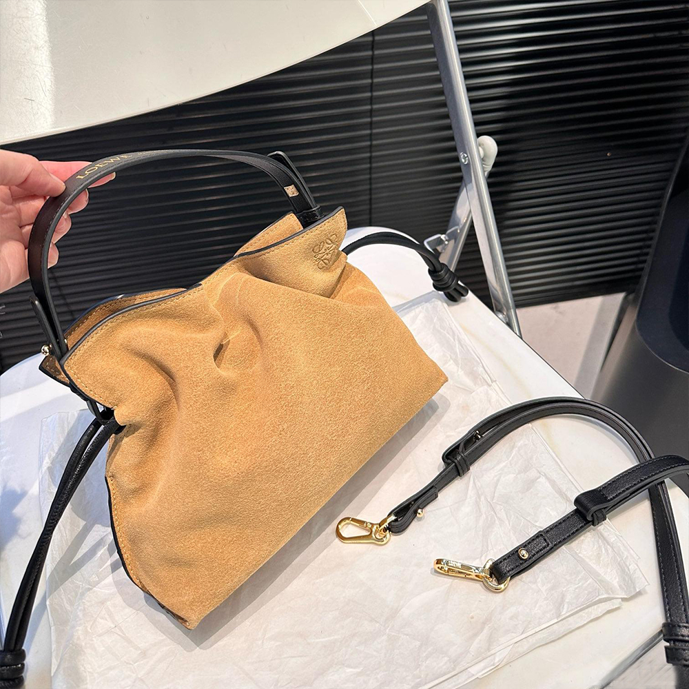 LOEWE Suede Anagram handbag