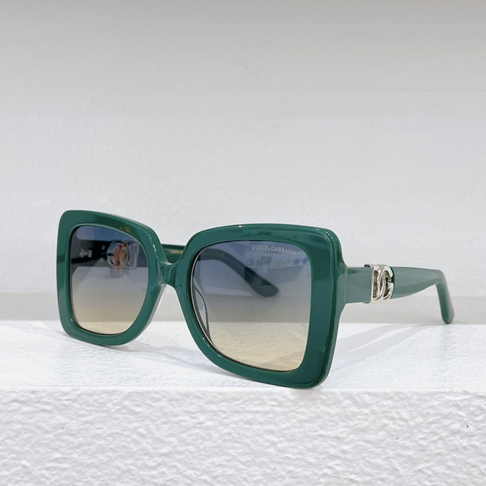 DOLCE & GABBAN DG  Plate frame. Hollow Mirror leg Logo Sunglasses