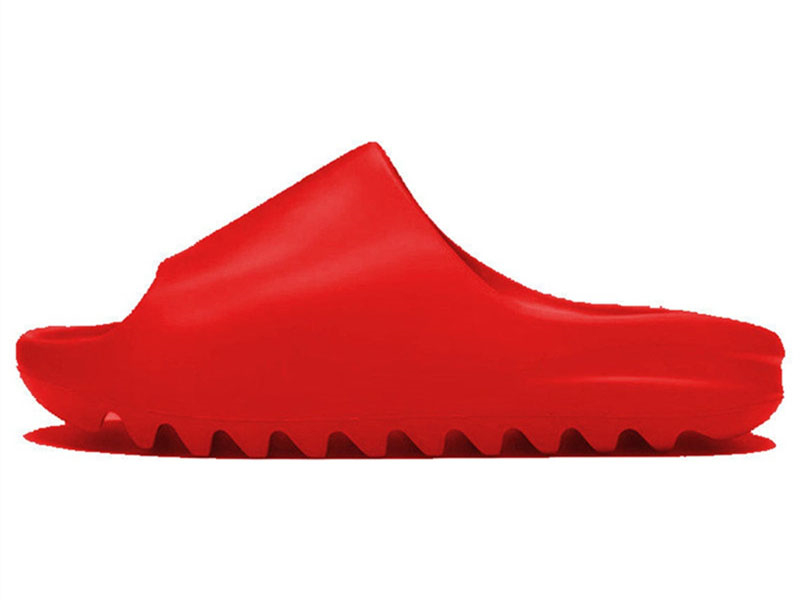 Yeezys Slides red