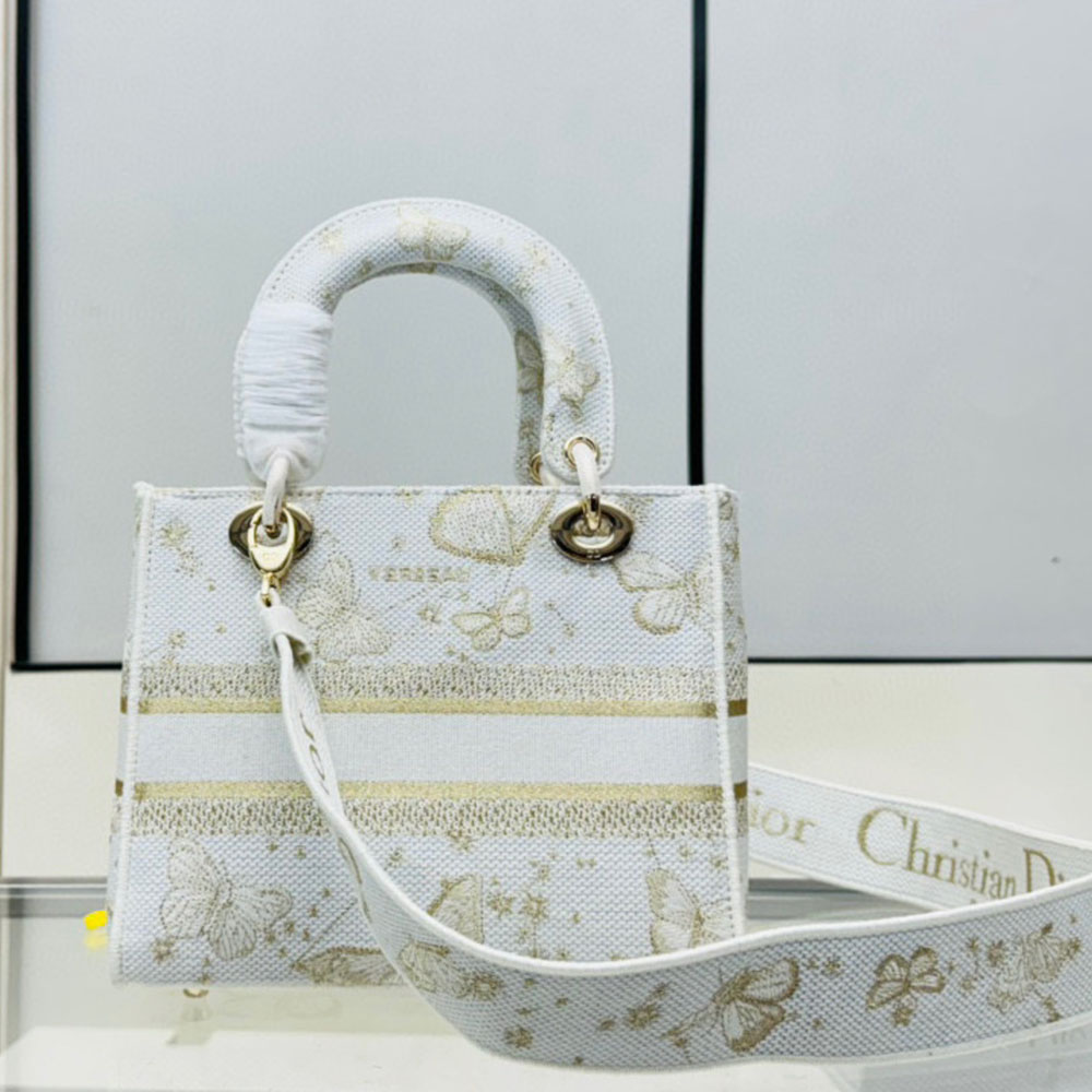 Dior The LADY D-LITE Bag MM-Butterfly Zodiac