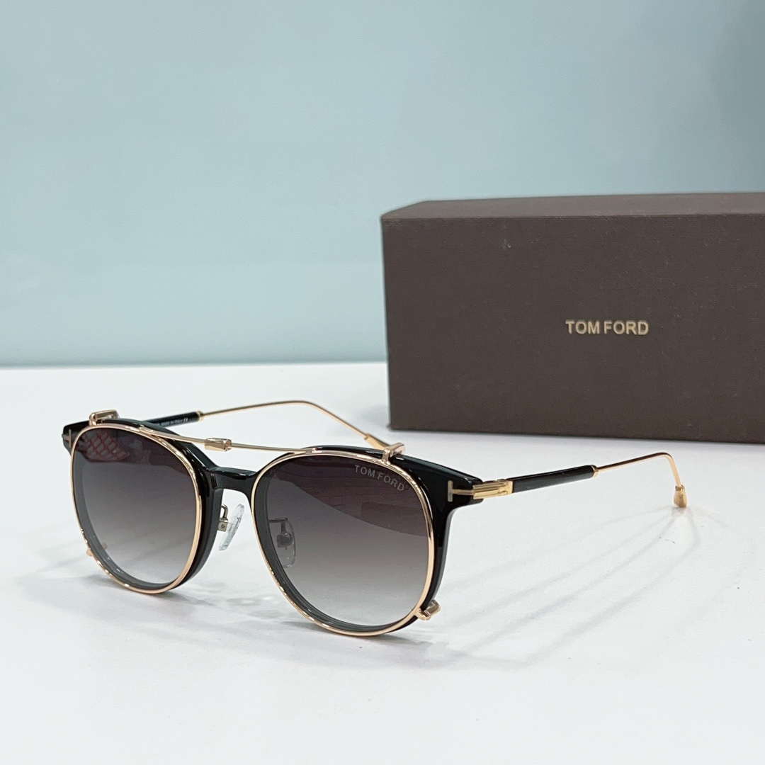 Tom Ford Round Metal Thin Frame Sunglasses