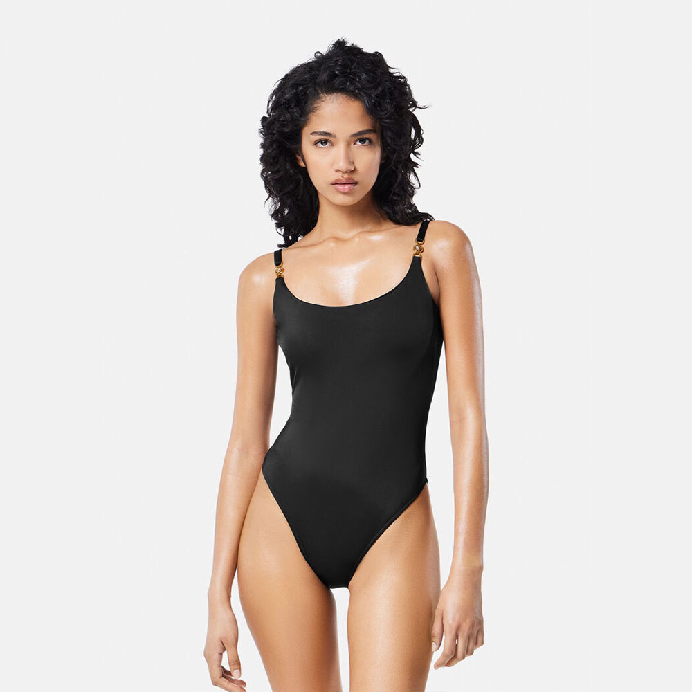 Versace One-piece Swimsuit With Skinny Straps Swimwear