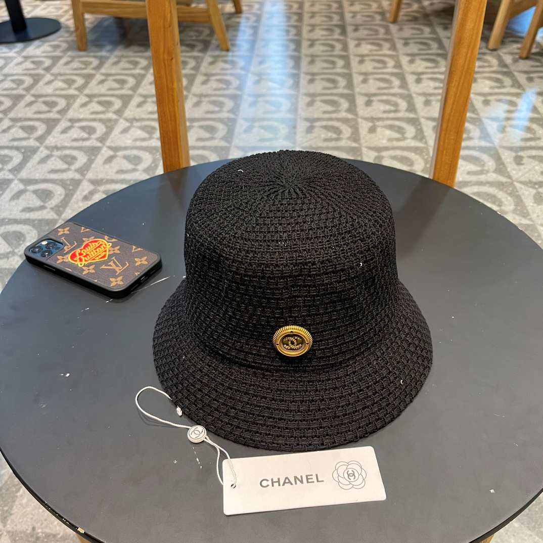 Chanel Hollow Breathable Fisherman's Hat Sunhat