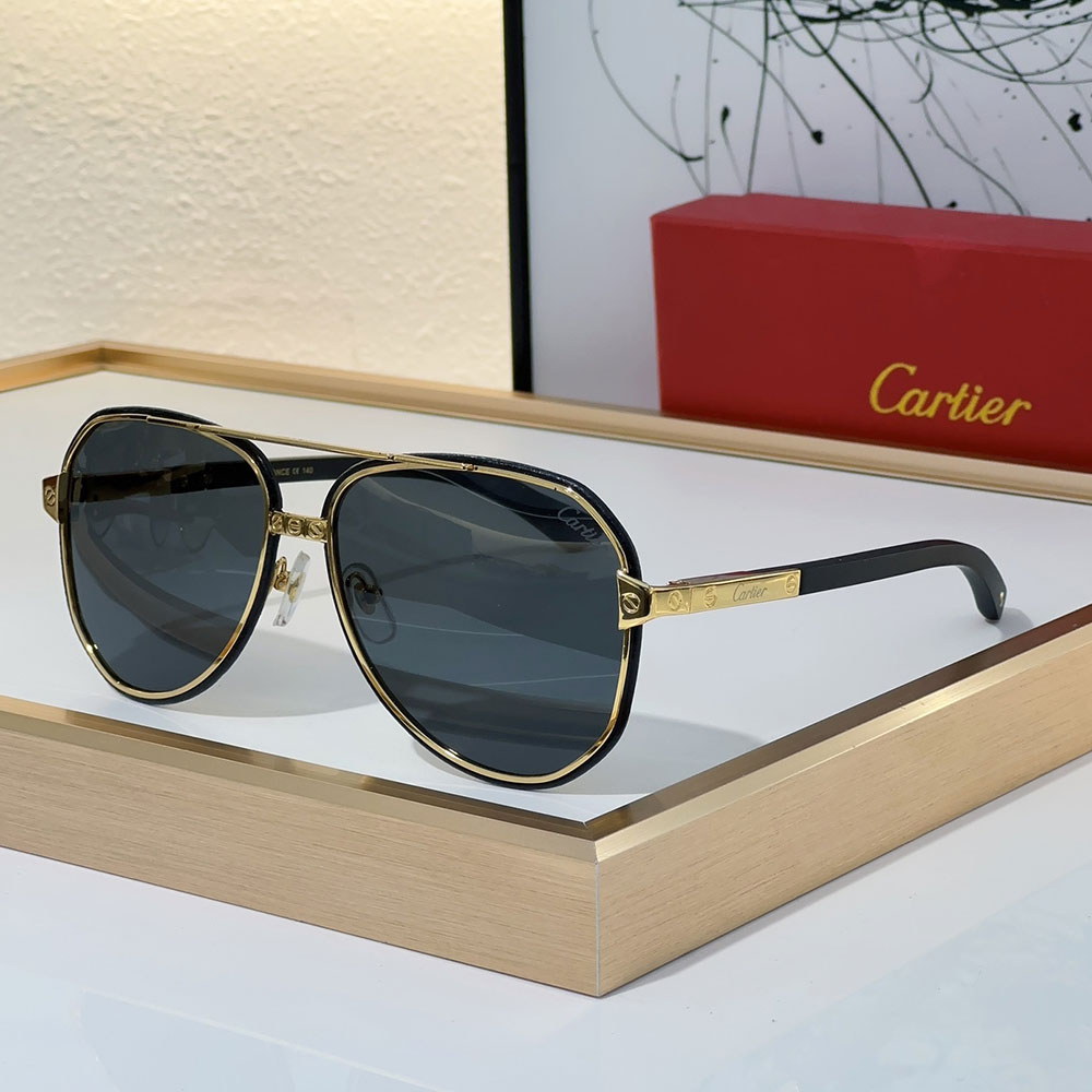 Cartier Aviator Metal Sunglasses