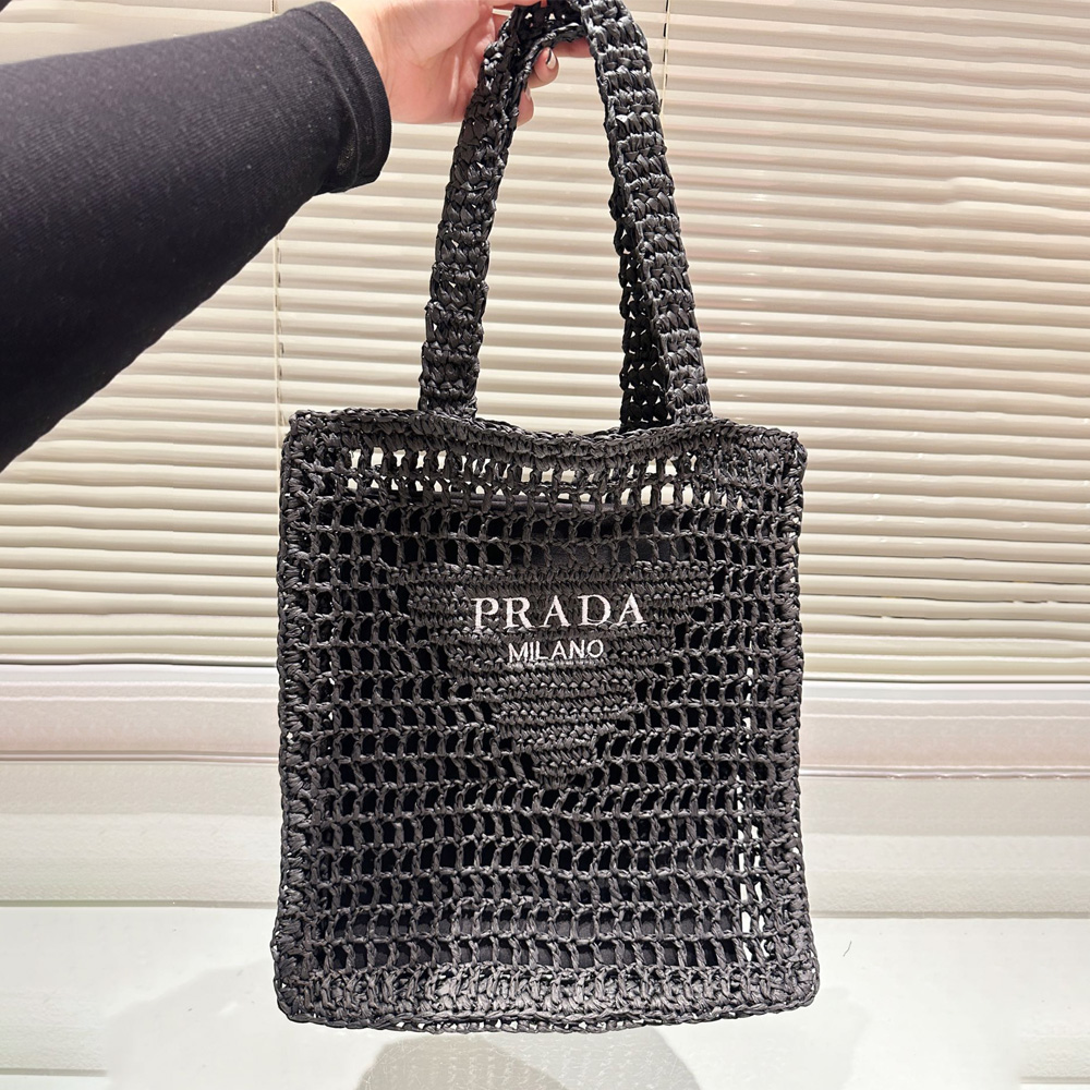 Prada Grass Woven Shoulder Bag Handbag