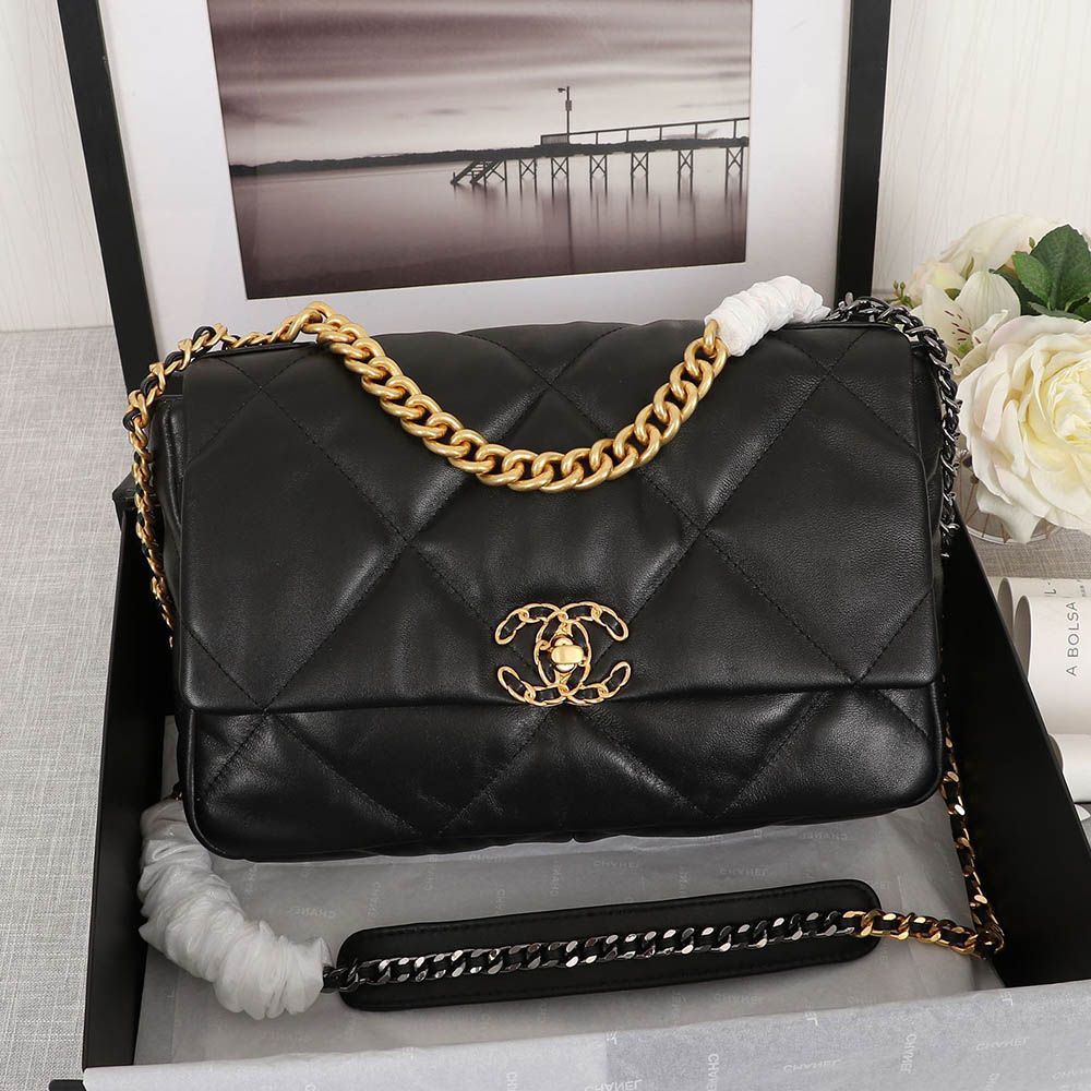 CHANEL 19 Flap Bag Small&Medium Chain Strap Shoulder Bag