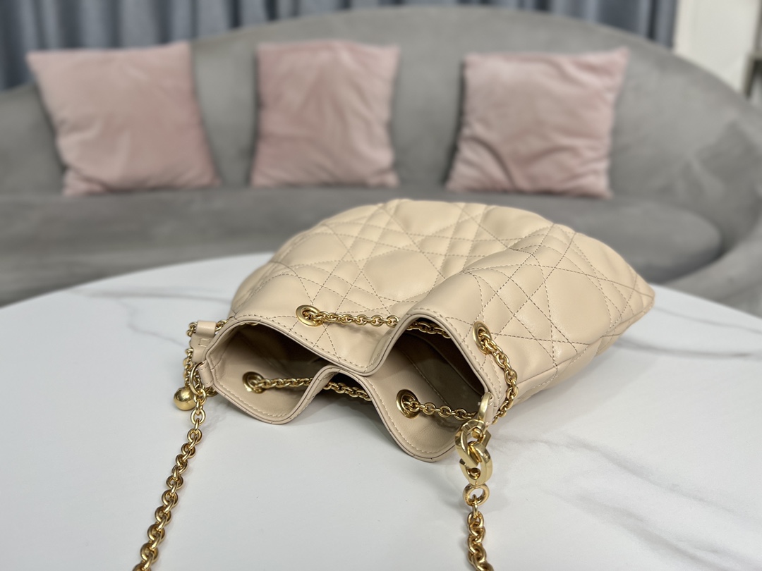 Dior Medium Ammi Bag Sand Pink Supple Macrocannage   M22566FBE_M84P