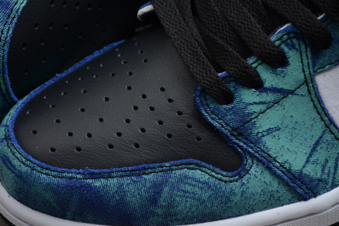 Air Jordan 1 Tie-Dye white black aurora green CD0461-100