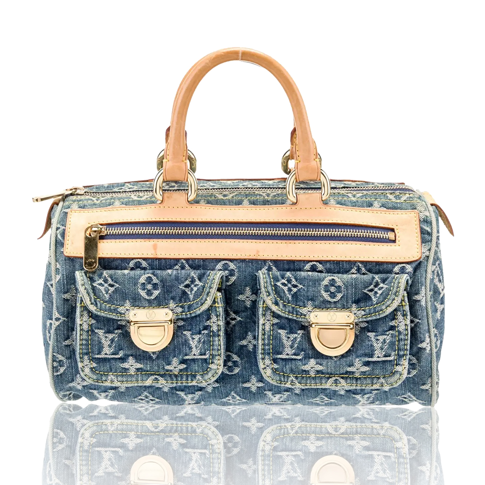Louis Vuitton LV LV Monogram Neo Speedy Denim Shoulder Bag Handbag