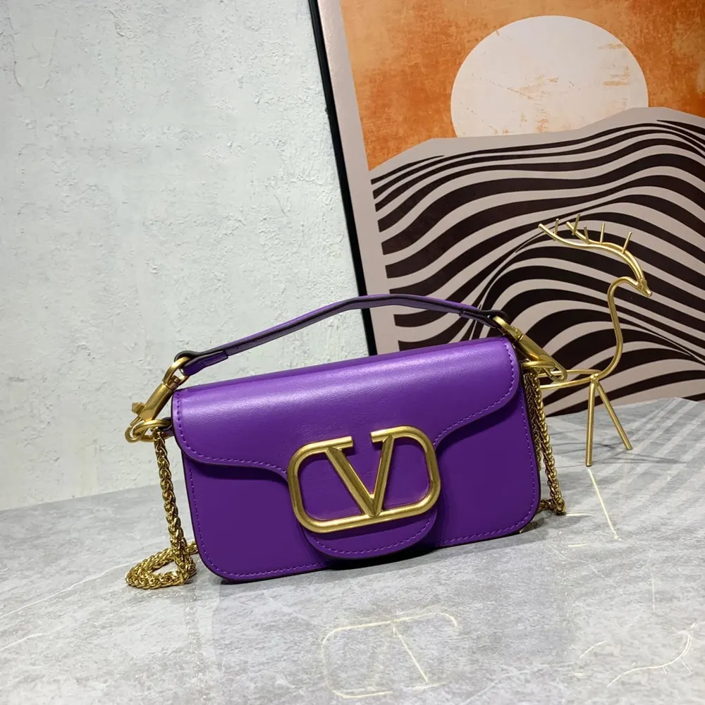 VALENTINO GARAVANI V Logo Baguette Shoulder Bag Ladies MINILOCO Calfskin Bag