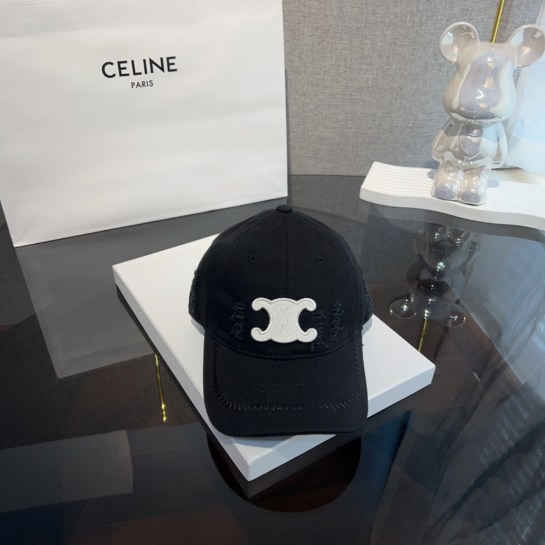 Ceiline Vintage Ripped Baseball Cap  Sunhat