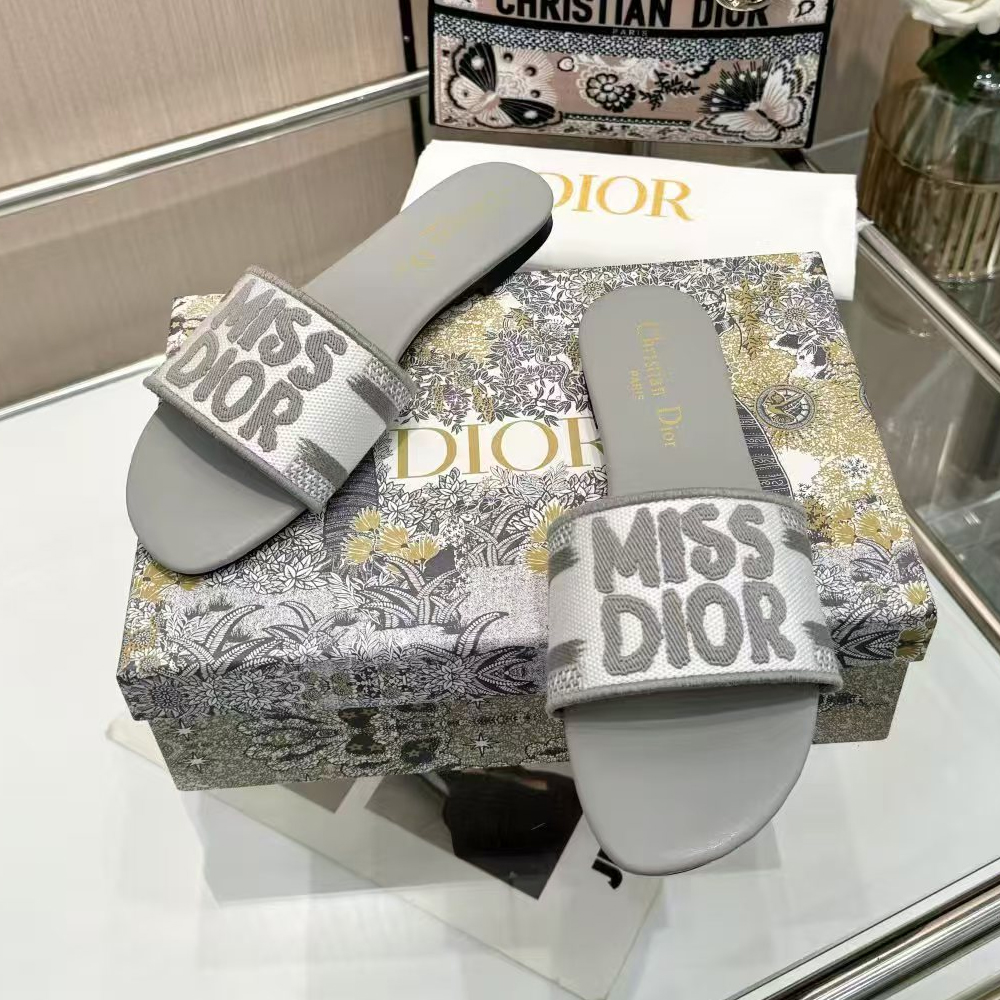 Dior Dway Miss Dior Allover Motif Sandals