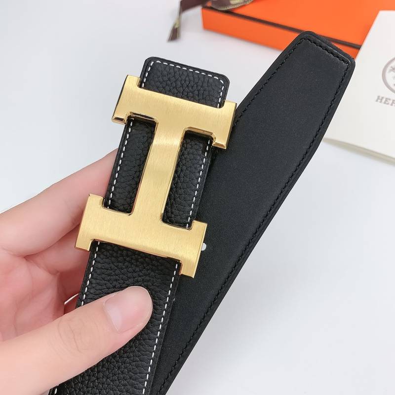 Hermes H Belt Buckle & Reversible Black For Women, Women Belt 380MM