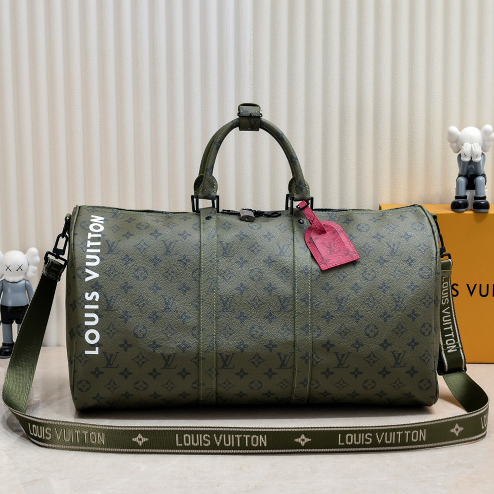 Louis Vuitton Military Green Kepall45 Travel Bag
