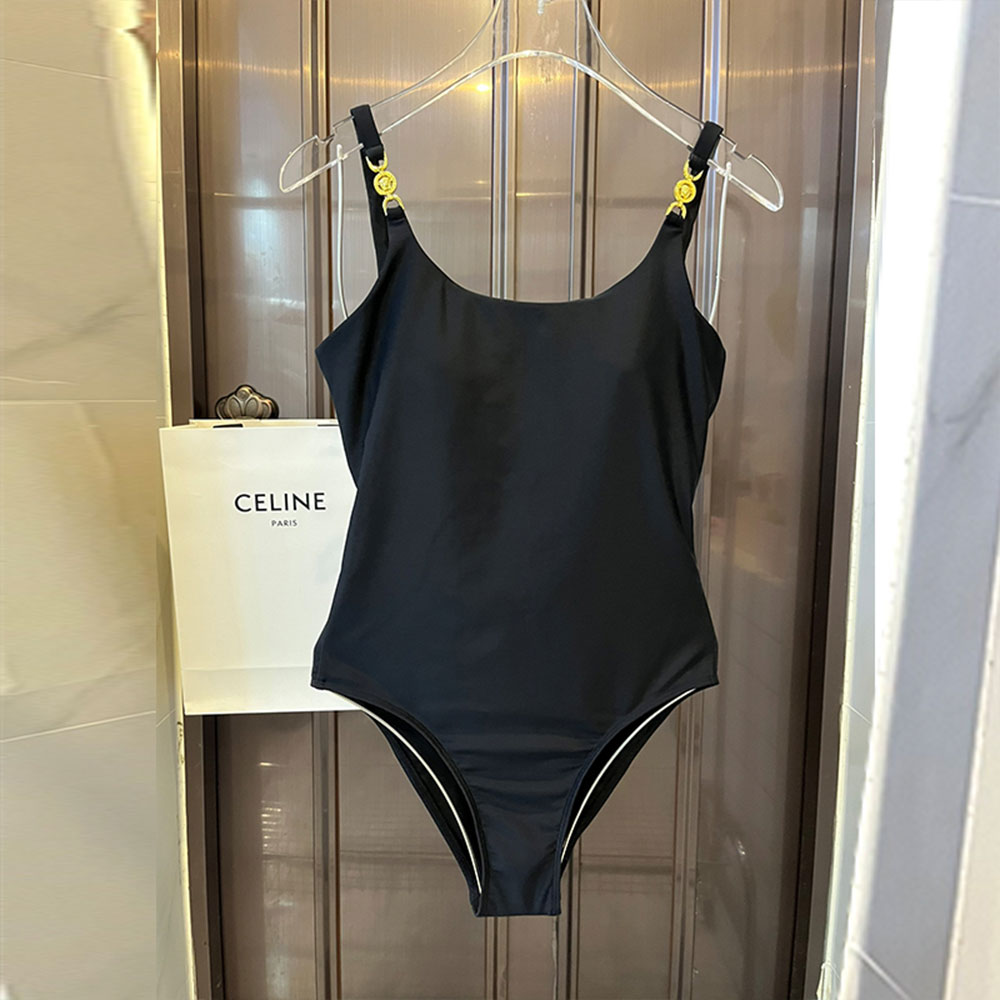 Versace One-piece Swimsuit With Skinny Straps Swimwear