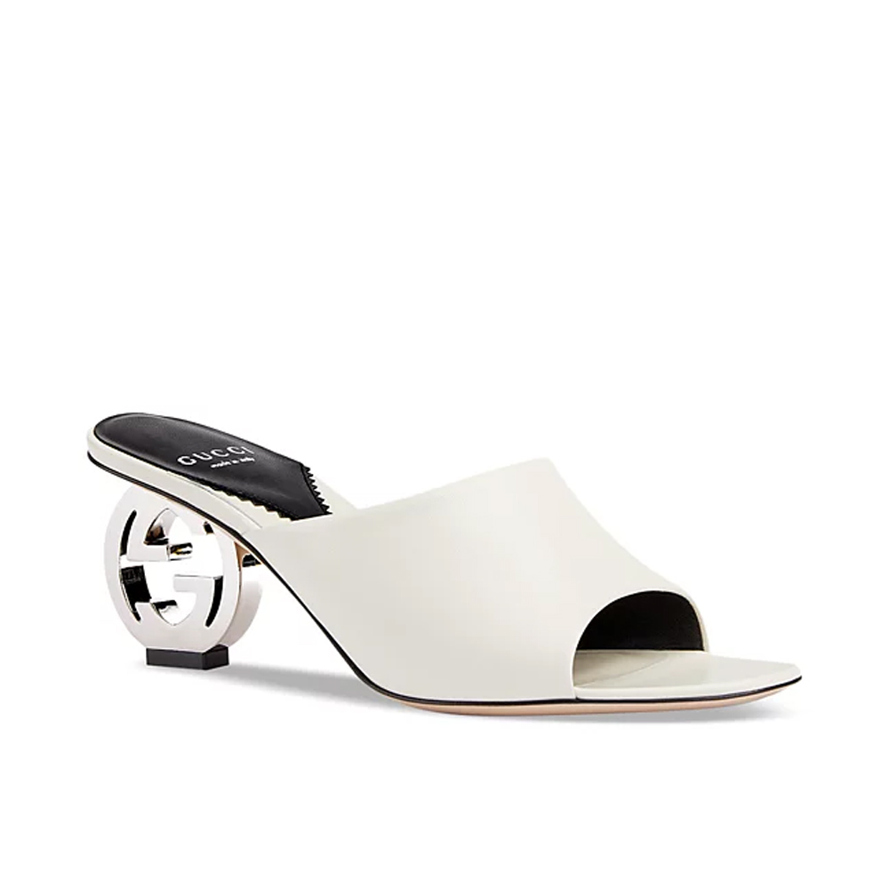 Gucci Interlocking High Heel Slippers