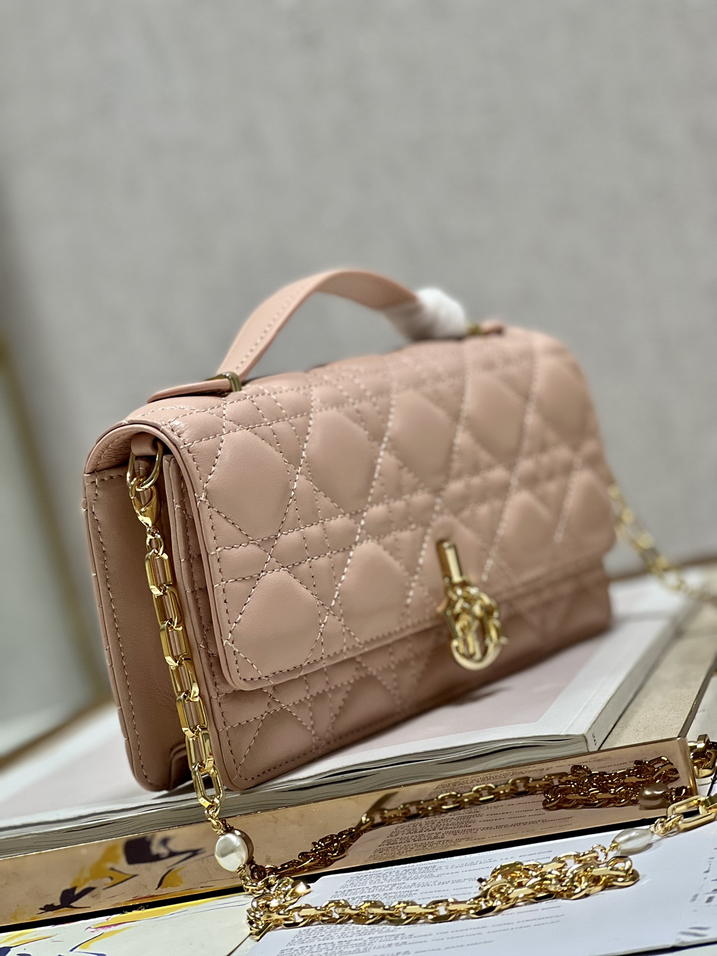 Dior Miss Mini Bag Rose Des Vents Cannage   S0980ONMJ_M49P