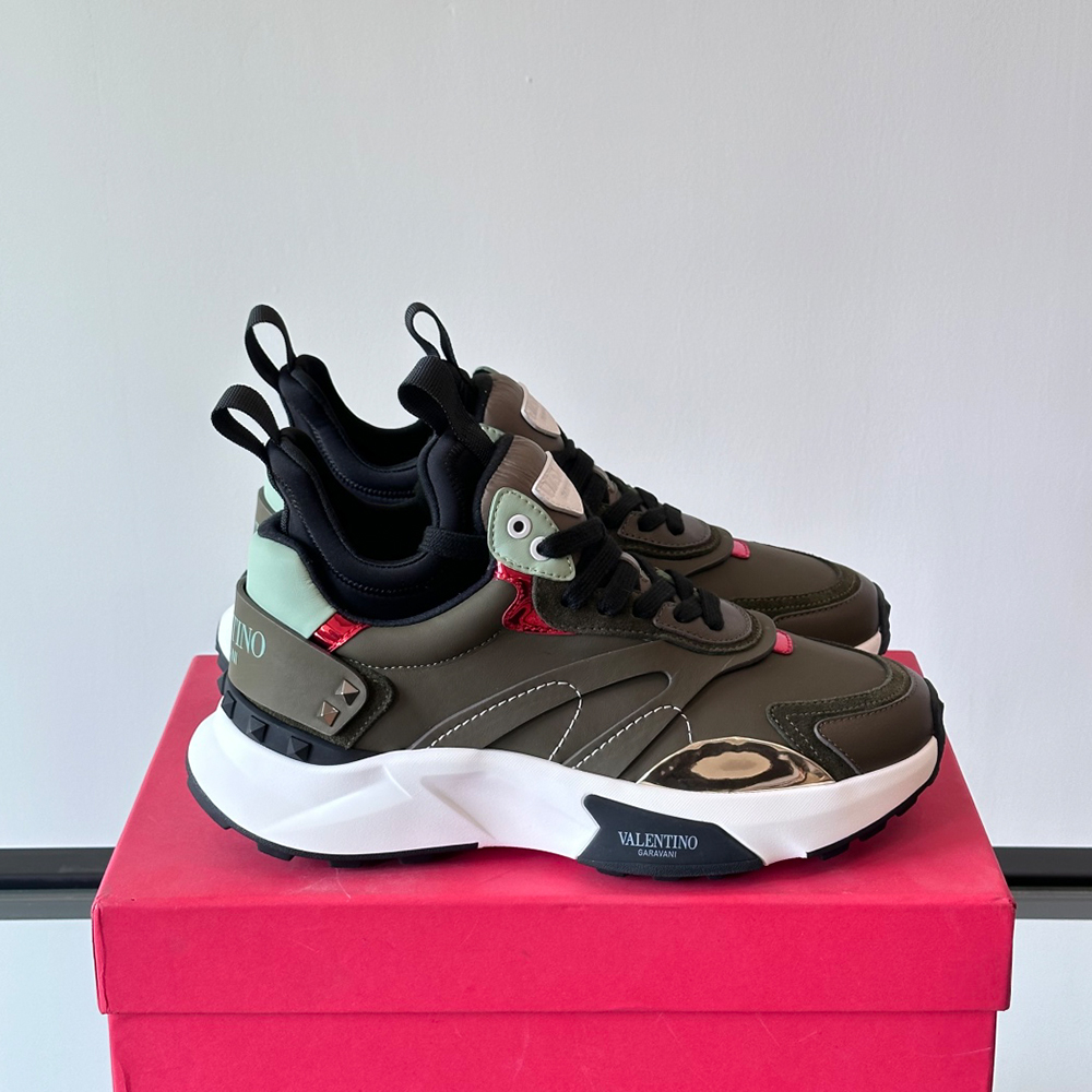 Valentino Garavani Leather Lace-Up Sneakers