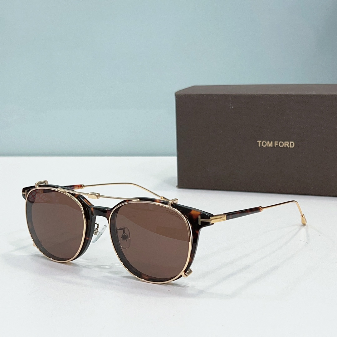 Tom Ford Round Metal Thin Frame Sunglasses