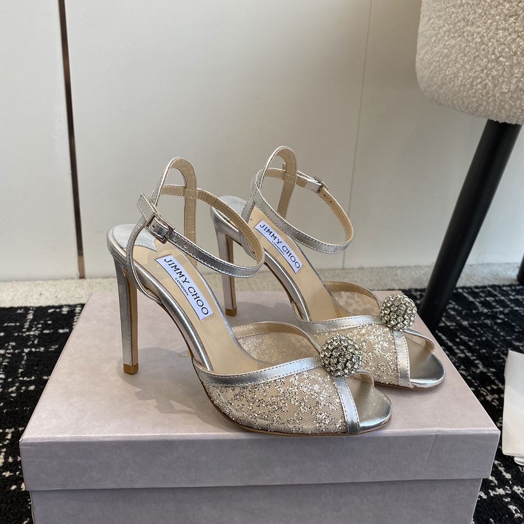 Jimmy Choo Sacora Leather Slingshot Fashion Buckle Slide Sandal