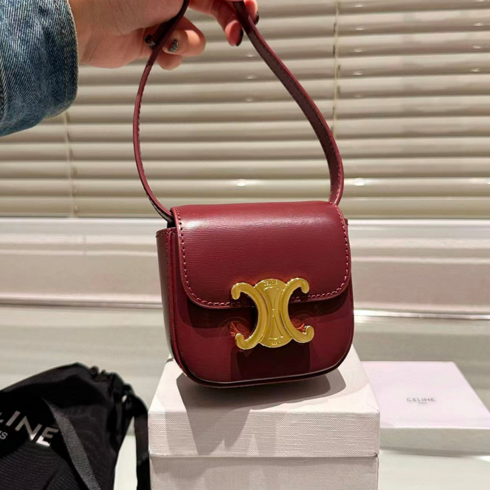CELINE MINI TRIOMPHE IN SHINY CALFSKIN