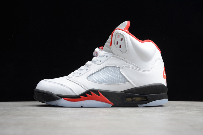 Air Jordan 5 Fire Red 2020 Silver Tongue DA1911-102