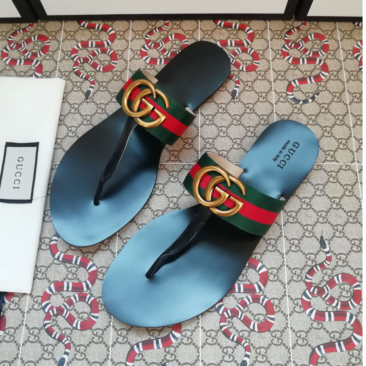 Gucci GG T-Strap Sandal 497444
