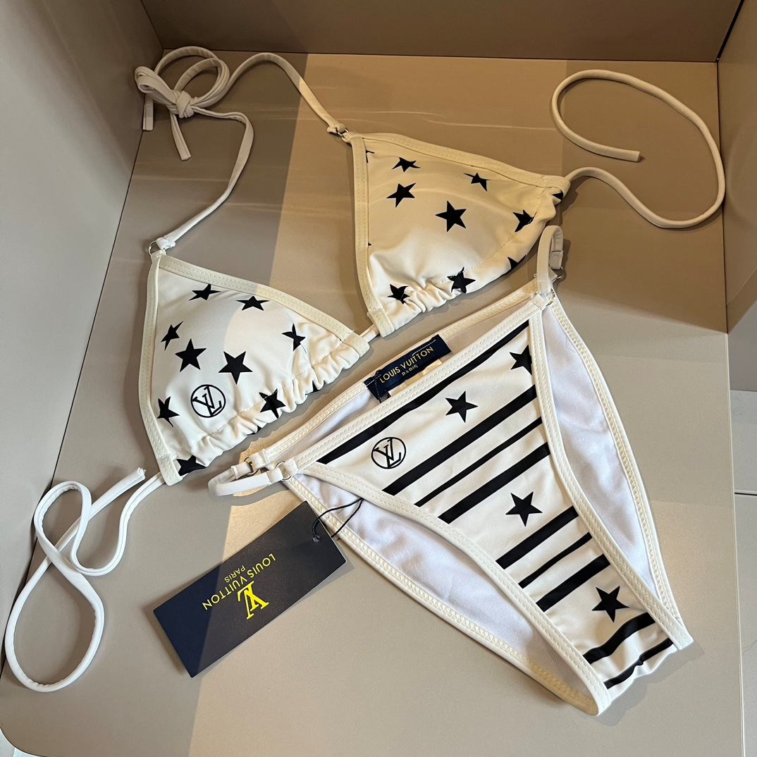 Louis Vuitton LV   Classic Printed Two-piece Swimsuit Swimwear