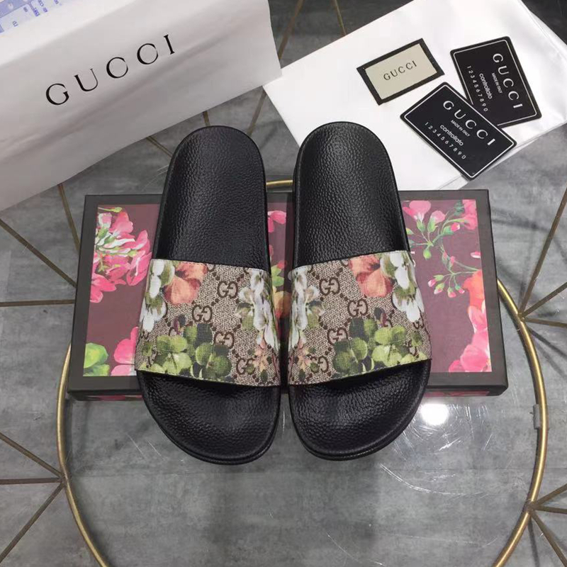 Gucci GG Blooms Supreme Floral Slide Sandal