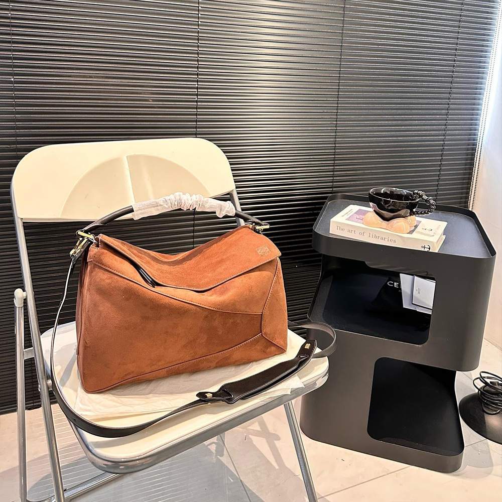 LOEWE Suede Puzzle Bag