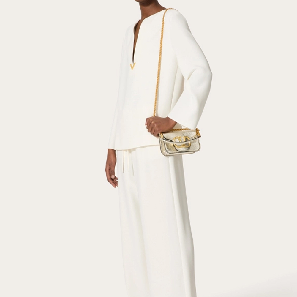 Valentino GARAVANILOcò Metallic Calfskin Bag