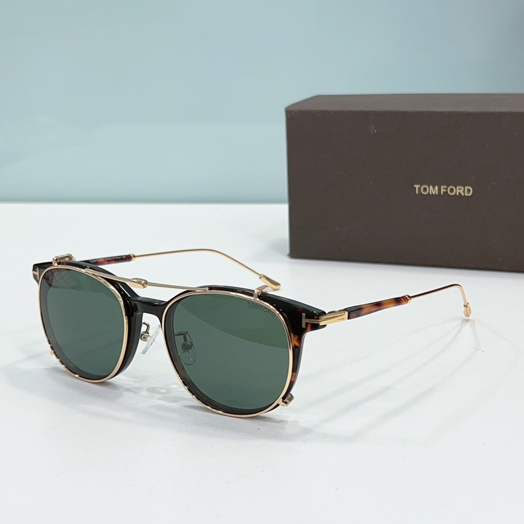 Tom Ford Round Metal Thin Frame Sunglasses