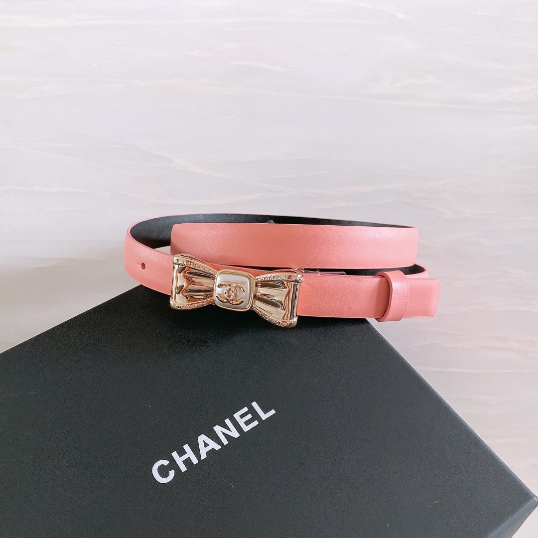 Chanel Belt With Ribbon Buckle Pink Women Belt 30MM