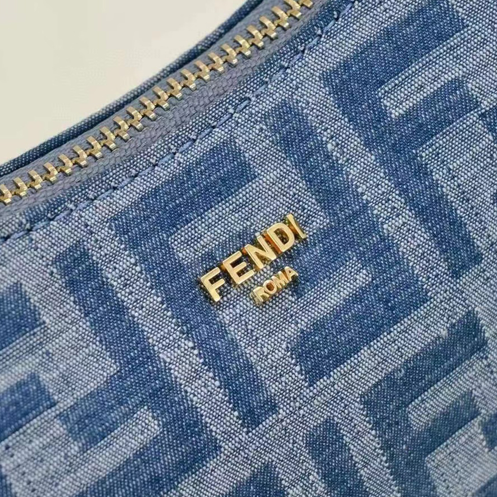 Fendi Fendessence Light blue FF denim fabric bag