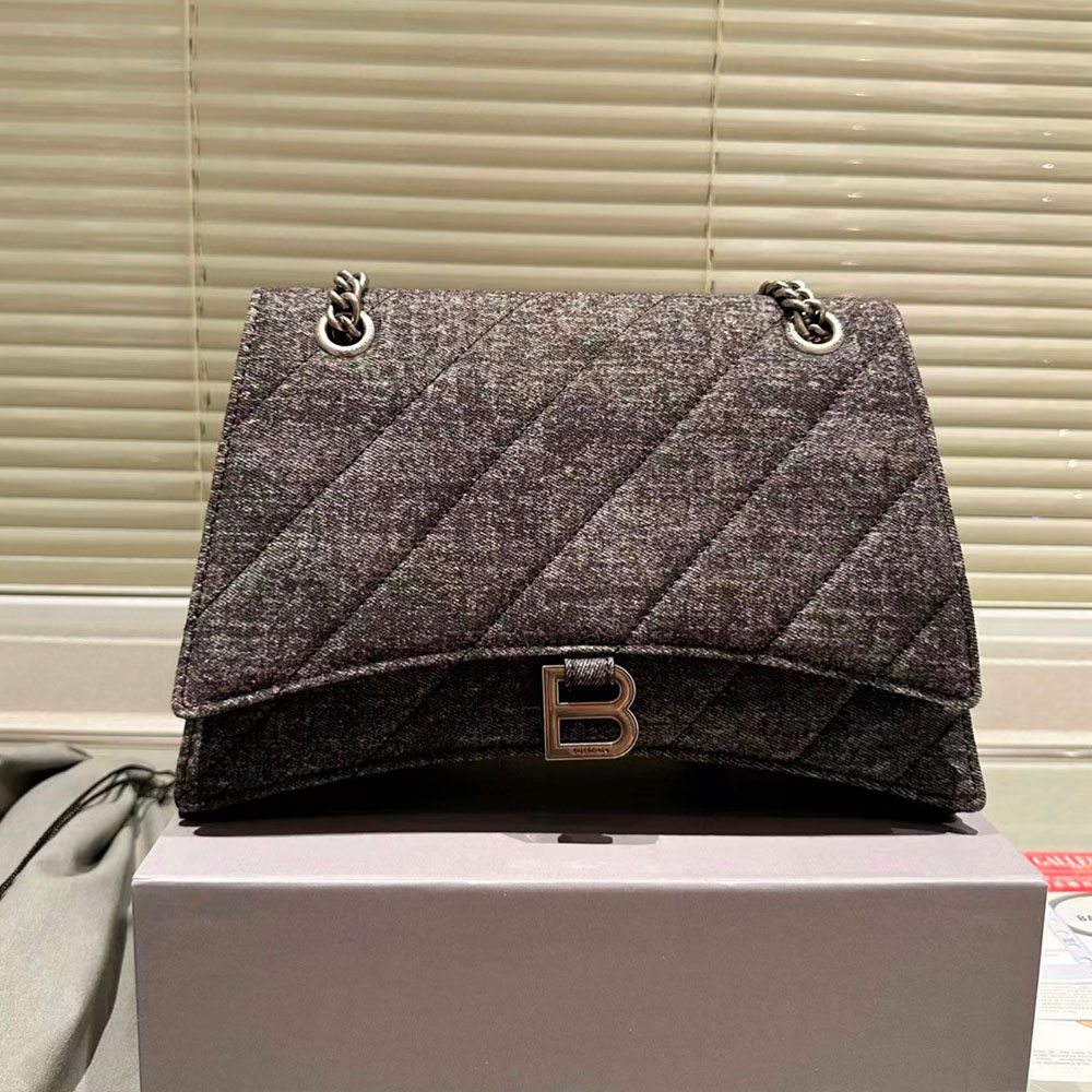 Balenciaga Crush Quilted Denim Bag