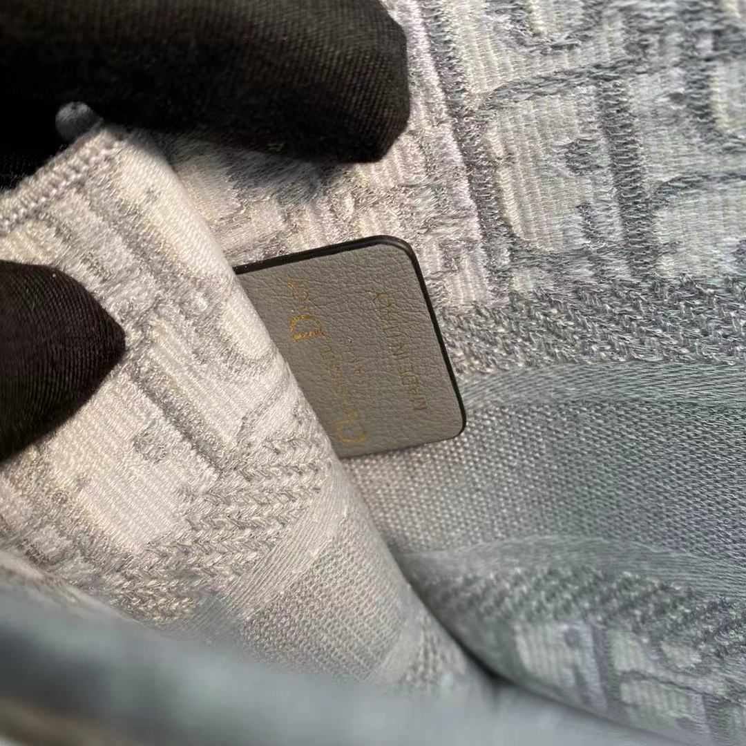 Dior Book Tote Small Gray Dior Oblique Embroidery M1286ZRIW_M932