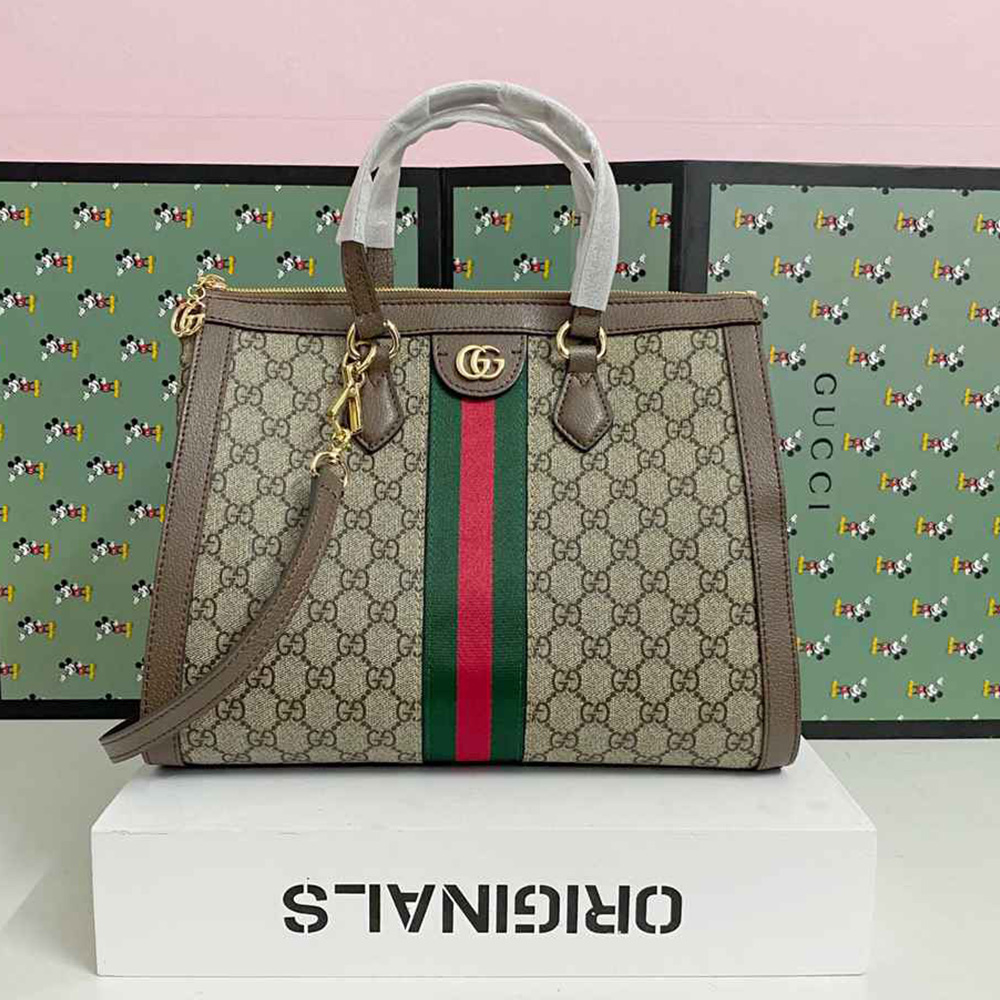 Gucci Ophidia Canvas Tote Handbag