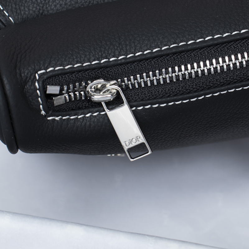 Dior Saddle Bag Black Grained Calfskin With Dior And Shawn Signature 1ADPO093YZS_H10E