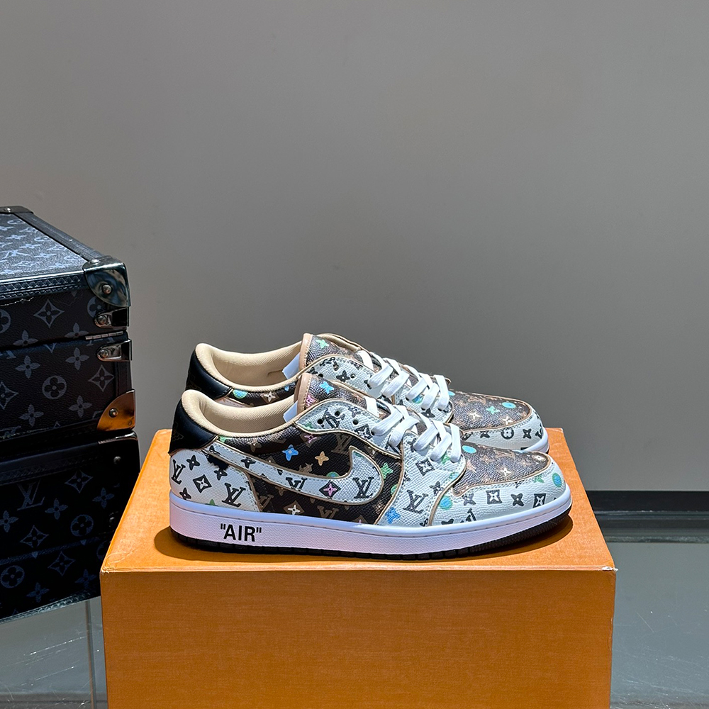 Louis Vuitton X Nike Co-Branded Casual Men's Sneakers