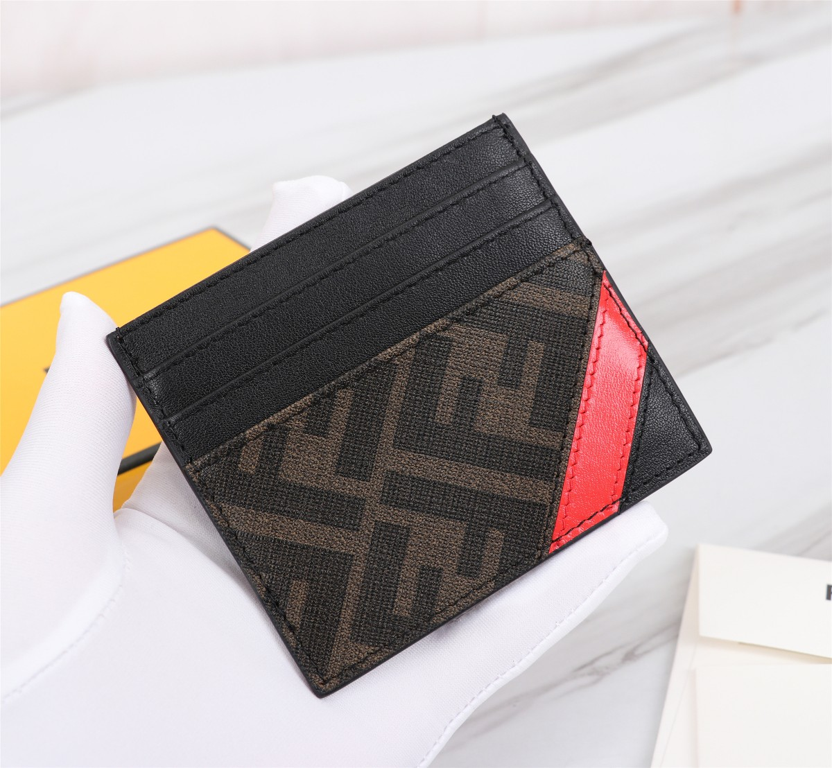 FENDI Leather Card Holder