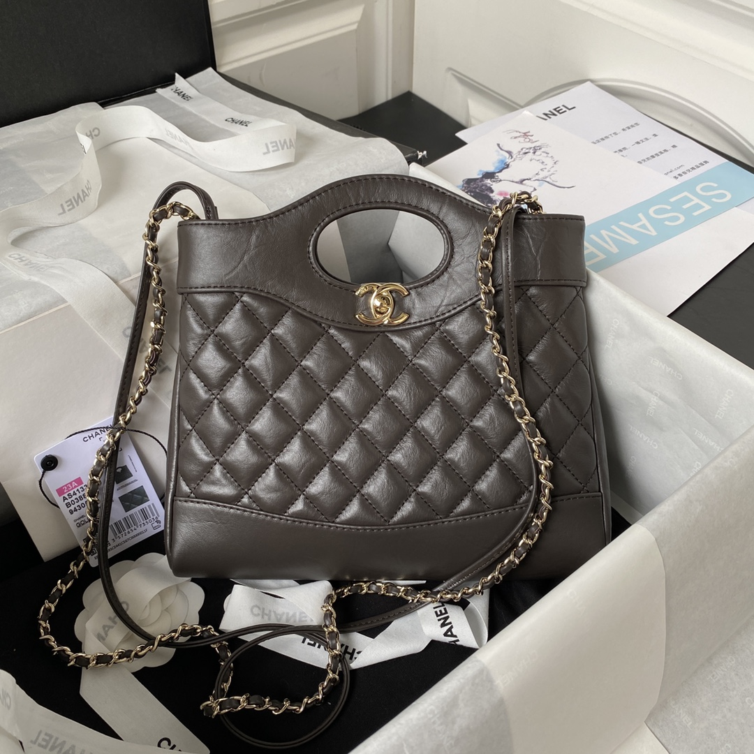 Chanel C31 Shopping  Black Calfskin LGHW