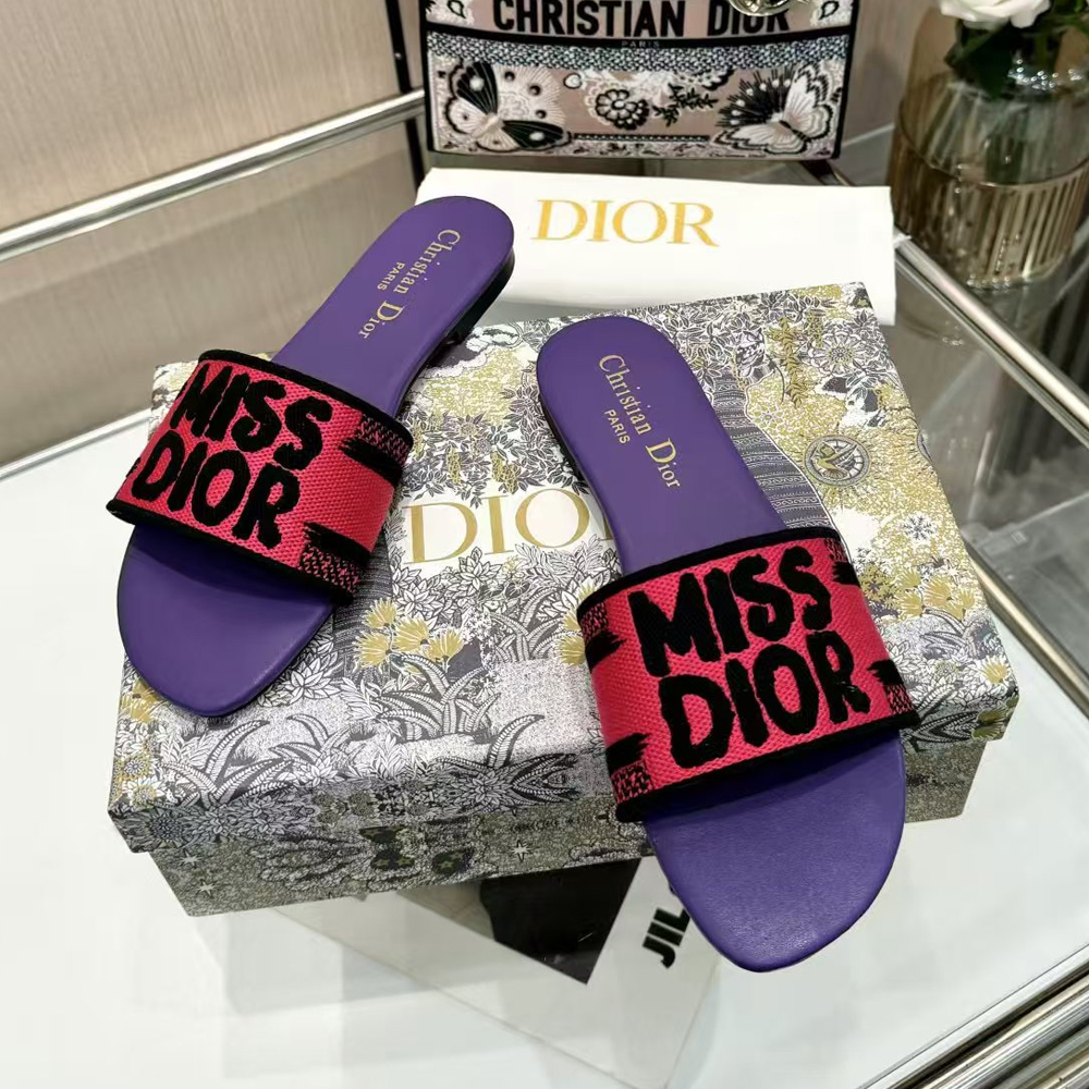 Dior Dway Miss Dior Allover Motif Sandals