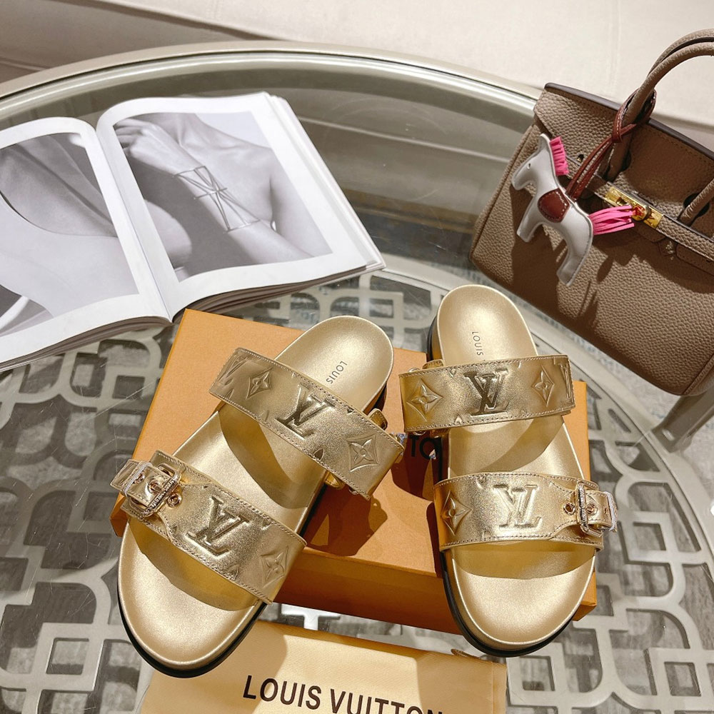 Louis Vuitton LV Bom Dia Fashion Flat Flip-flops Slide Sandal