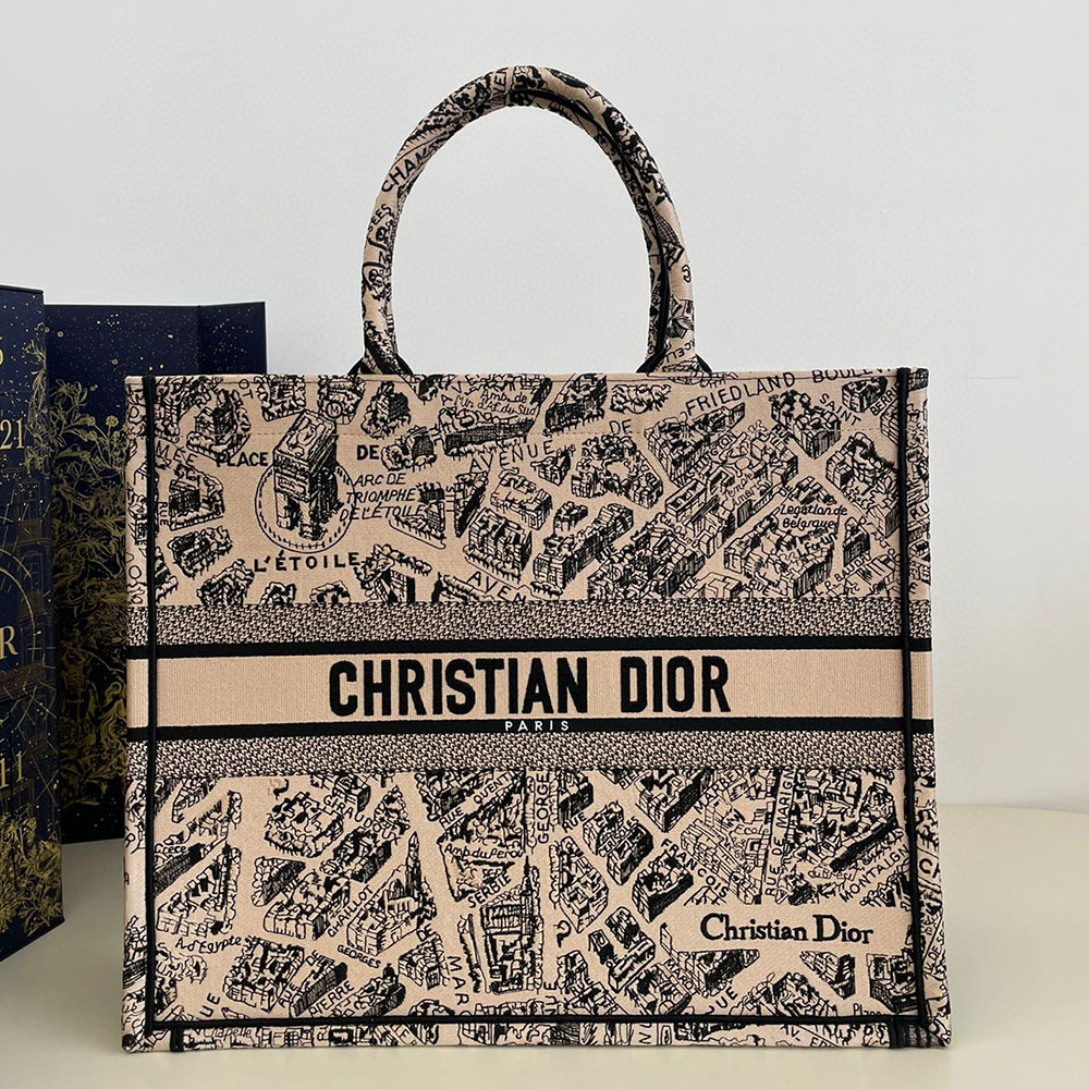 DIOR Book Tote Paris Map Bags