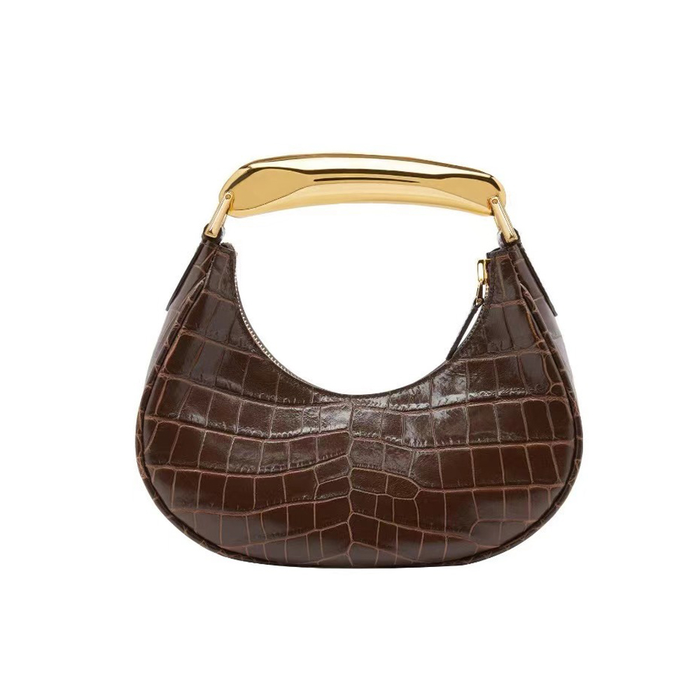 TOM FORD Shiny Stamped Crocodile Leather Bianca Mini HOBO Bag