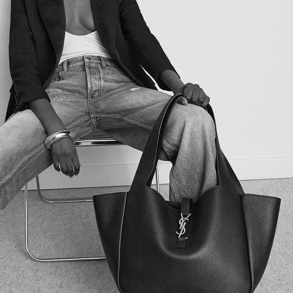 Saint Laurent YSL Le 5 A 7 Bea In Grained Leather