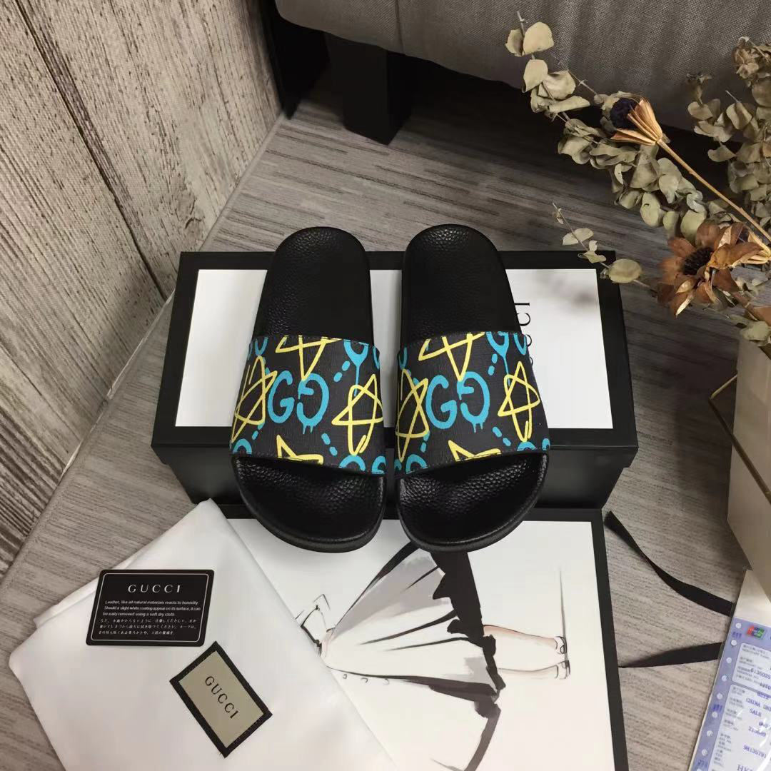 Gucci GG Blooms Supreme Floral Slide Sandal