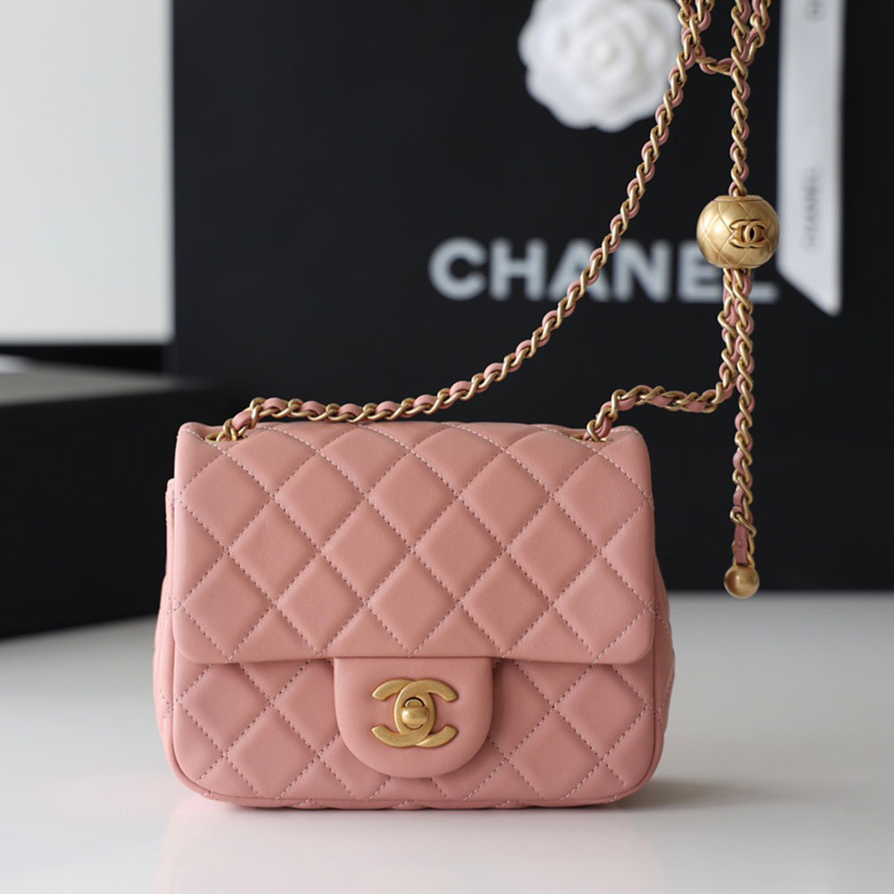 Chanel CF Calfskin Golden Ball 17CM